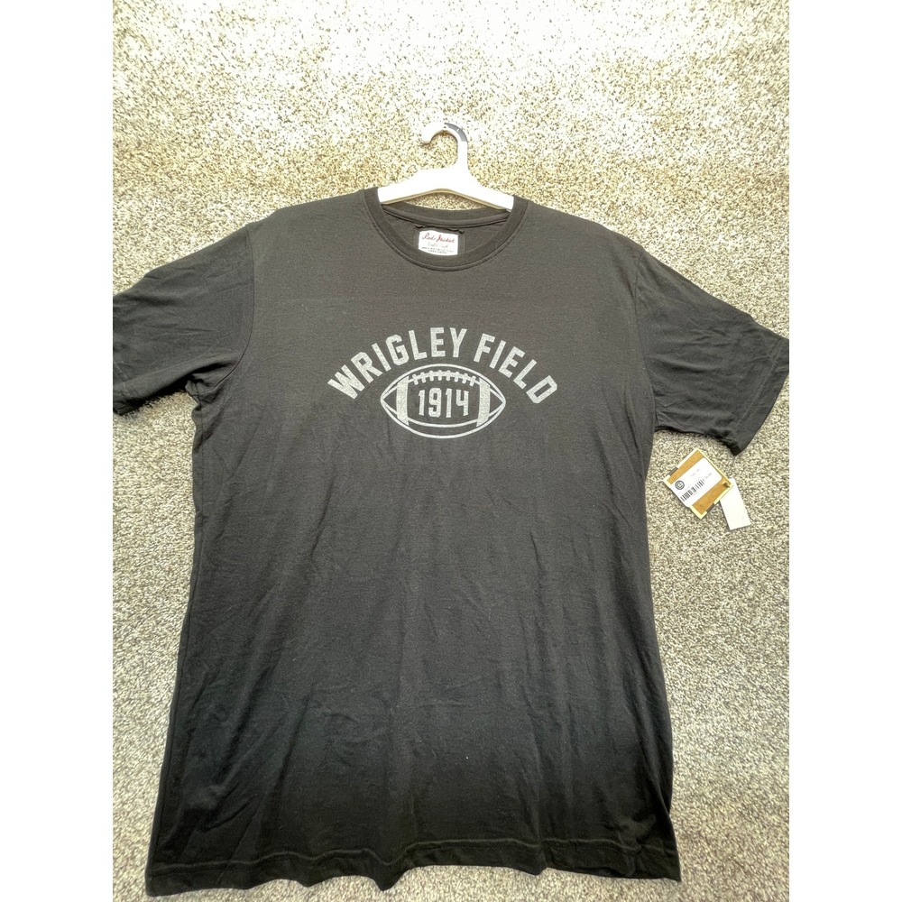 NEW Wrigley Field 1914 Chicago Cubs Football TShirt Mens L Black from Red Jacket
